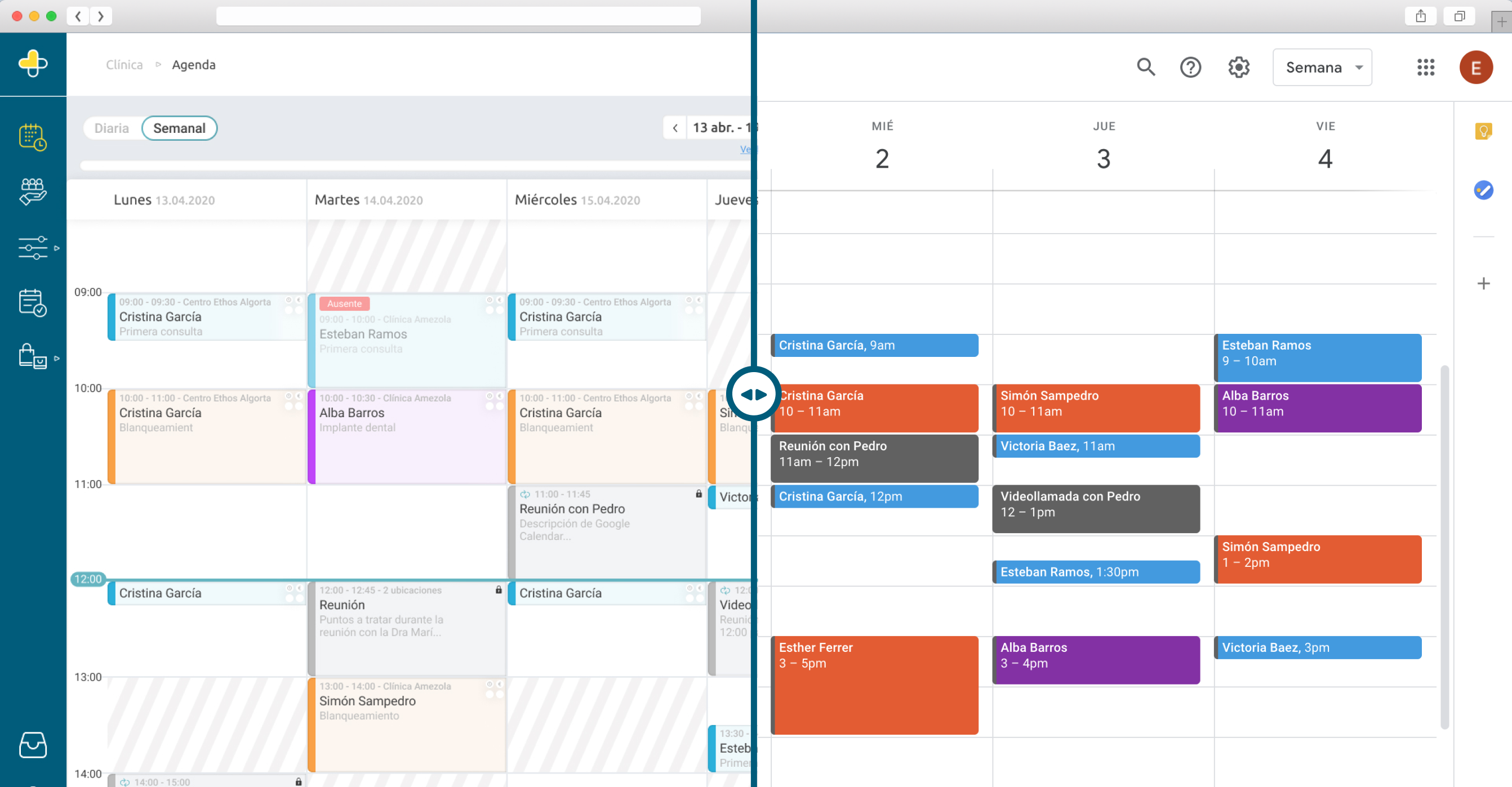 Una agenda de gestión clínica o Google Calendar Cómo elegir