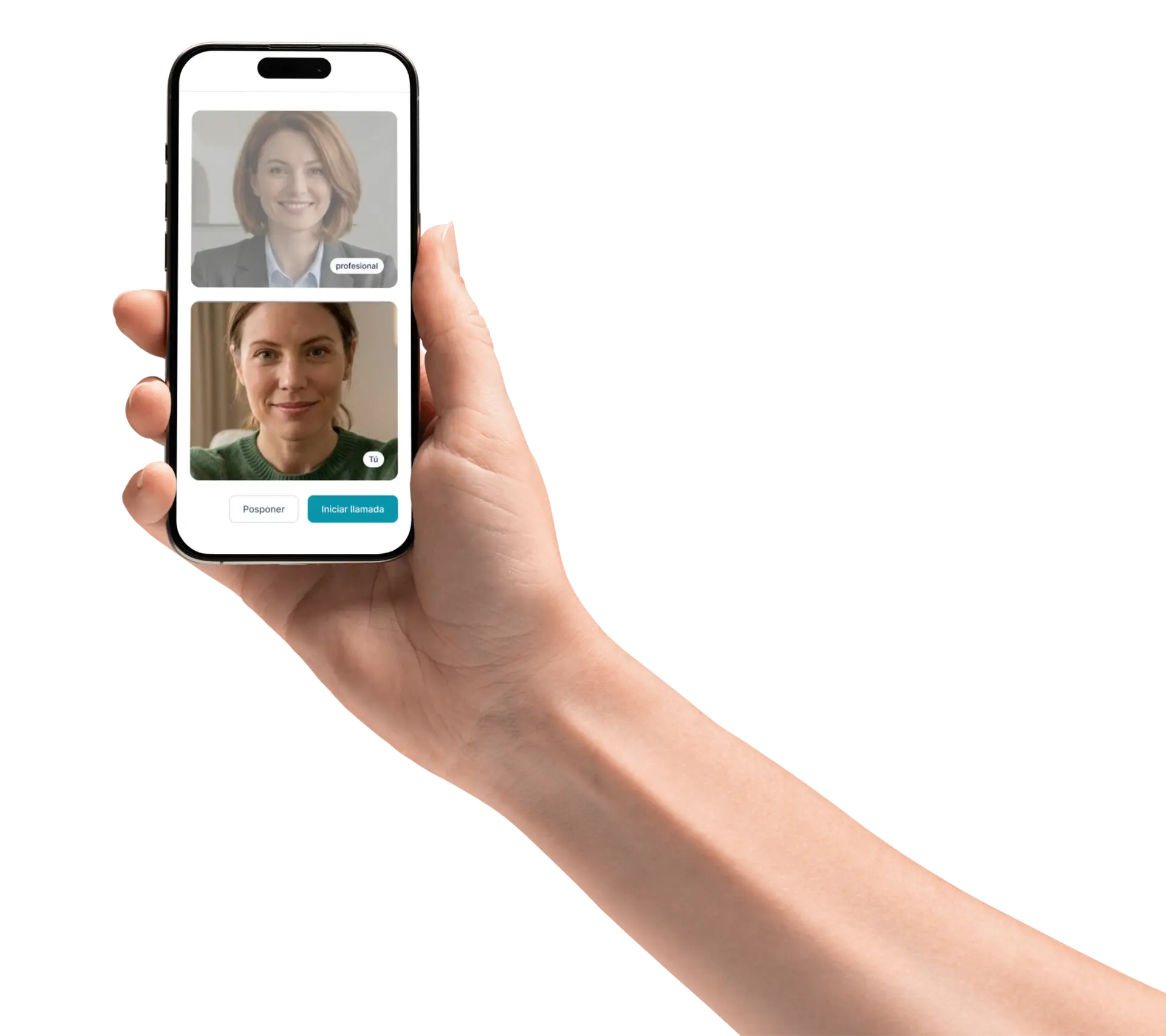 Videollamada con un telefono móvil